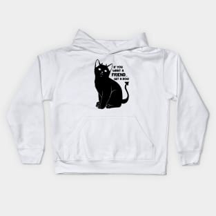 Humor and evil cat Kids Hoodie